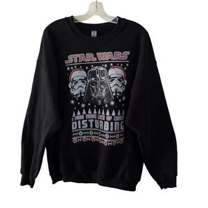 Star Wars Darth Vader Black Sweatshirt Size XL Vintage Pullover Crewneck